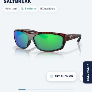 3 month old slightly worn polarized costas, 580g